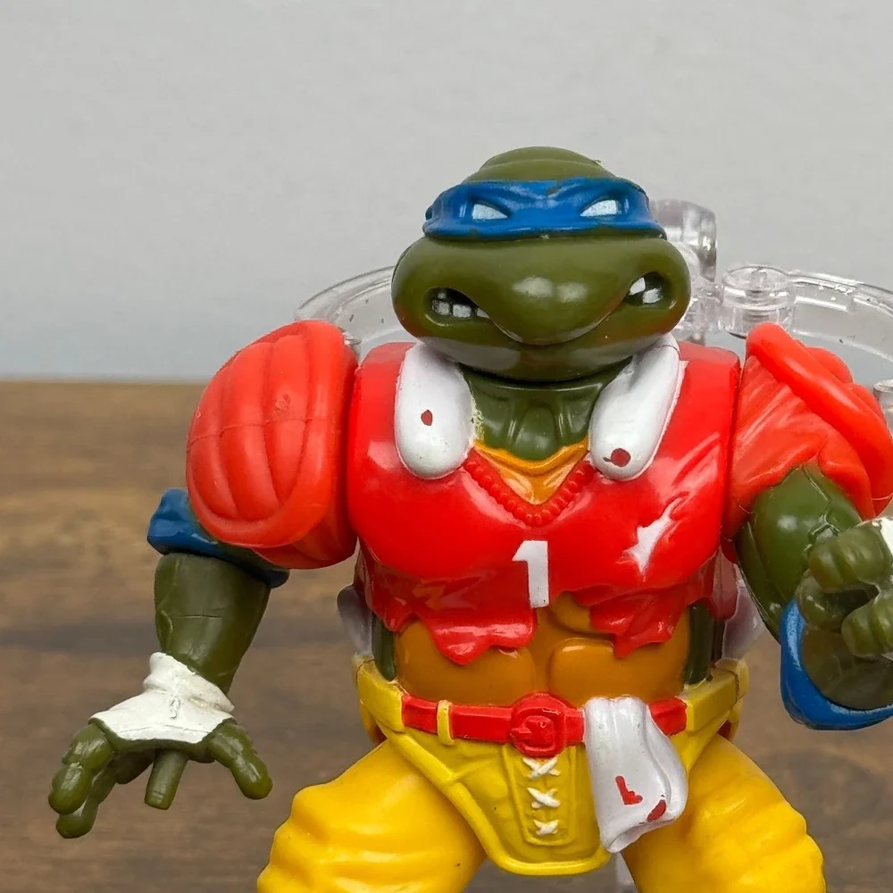 Vintage T.D. Tossin' Leo 1991 Teenage Mutant Ninja Turtles TMNT Action‎ Figure